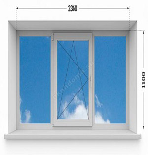 Трехстворчатое окно. Хрущевки