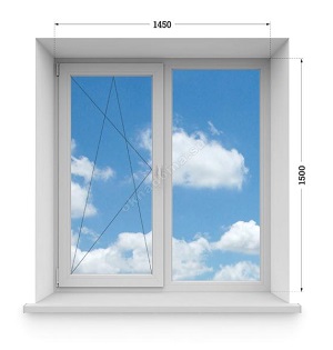 Двухстворчатое окно. Хрущевки