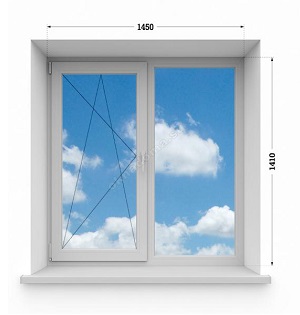 Двухстворчатое окно. 504 серия.